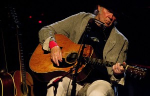 Neil Young performs at the Dolby Theatre in Hollywood. (Brian van der Brug / Los Angeles Times   