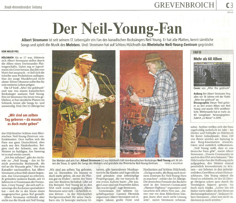 RNYZ-Grevenbroich-article Rhineland Neil Young Center - Crazy Albert